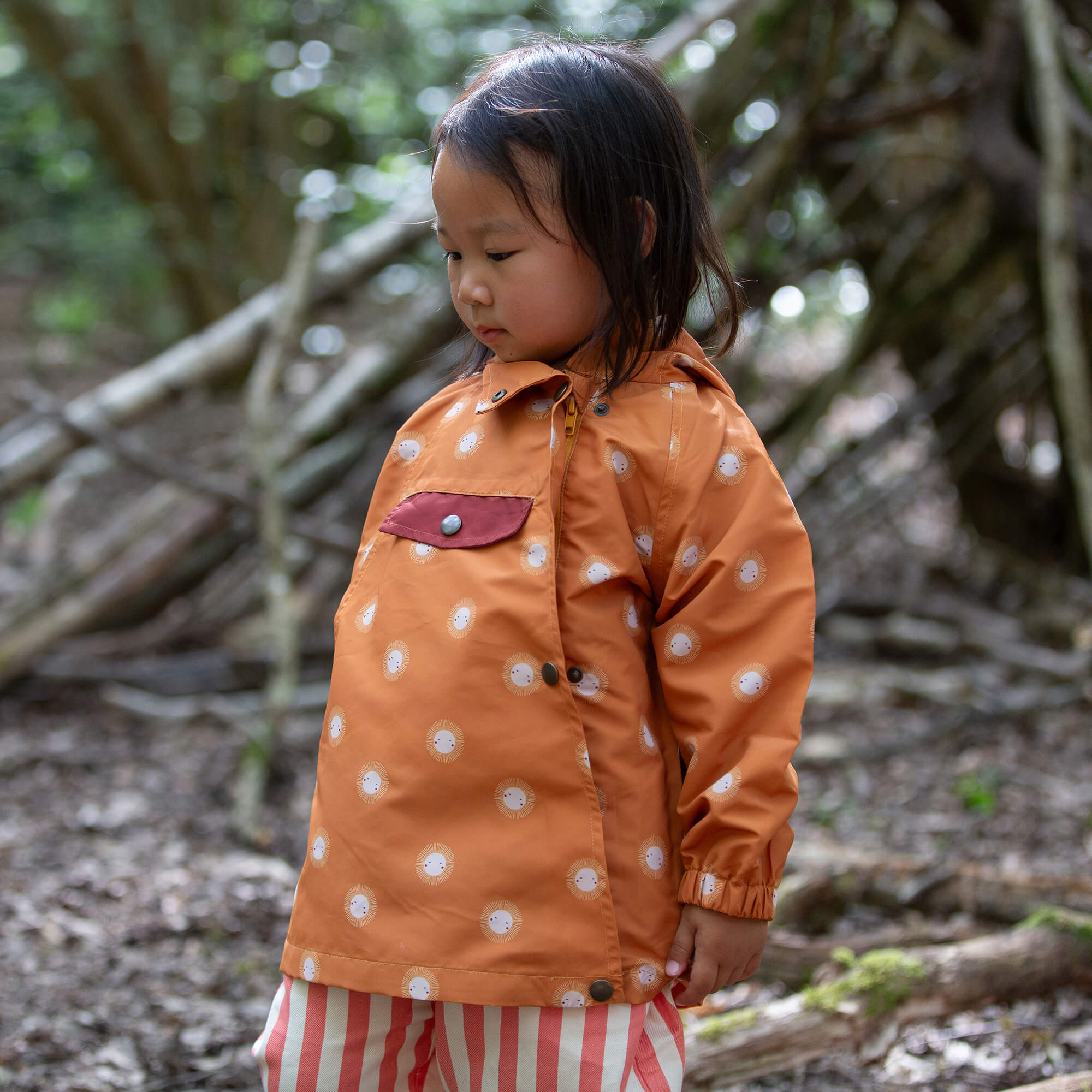 Sunshine Recycled Waterproof Packaway Anorak Gold / 7-8y