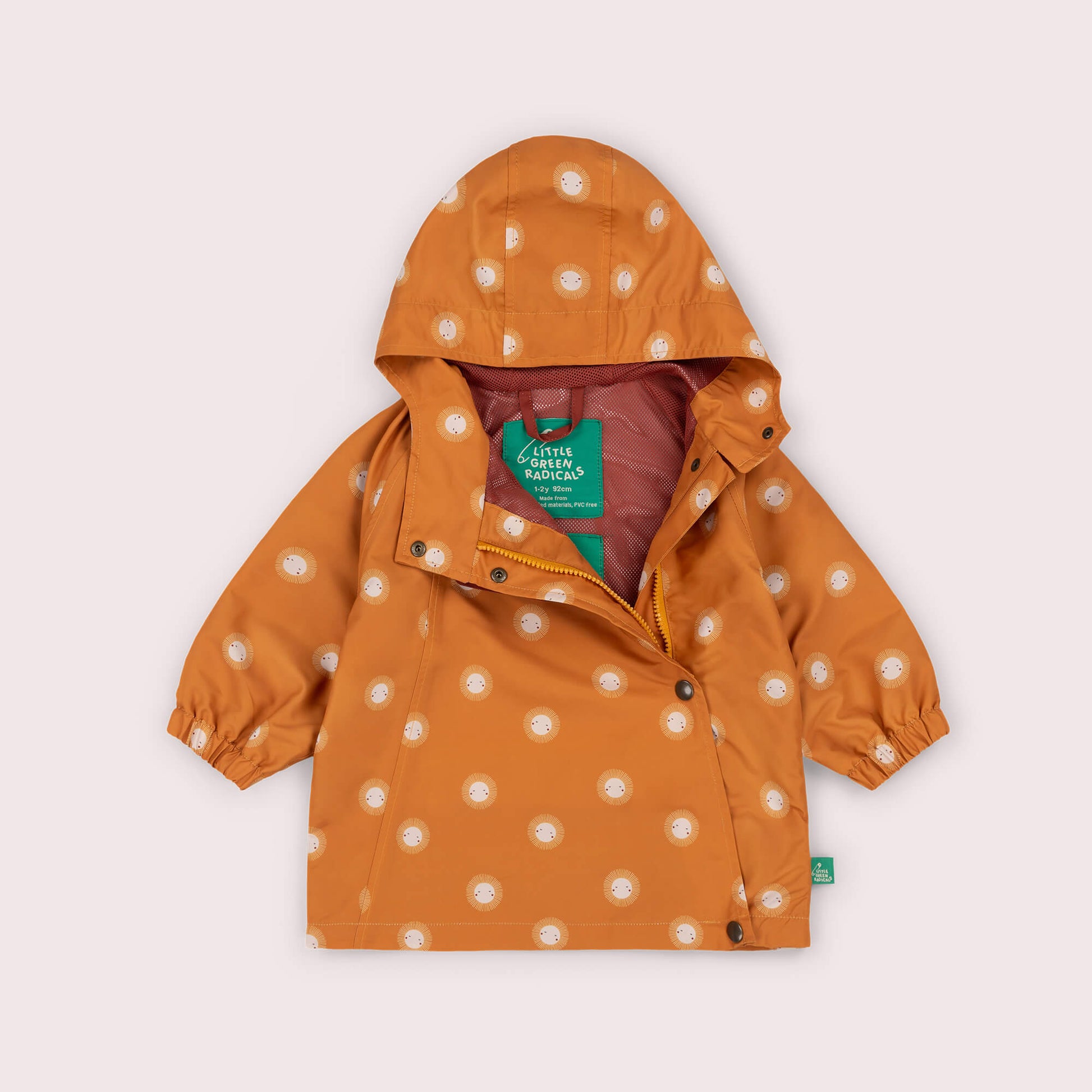 Sunshine Recycled Waterproof Packaway Anorak Gold / 7-8y