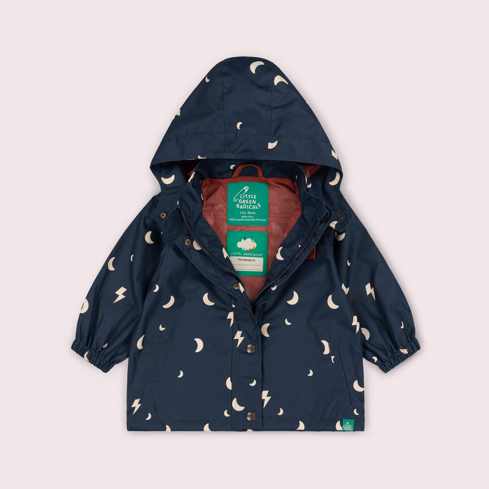 Night Storm Recycled Waterproof Raincoat Navy / 7-8y