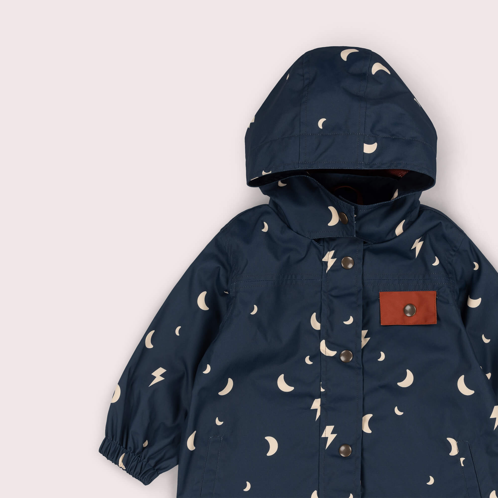 Night Storm Recycled Waterproof Raincoat Navy / 7-8y