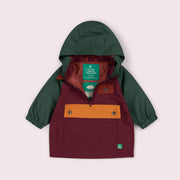 Plum Colour Block Recycled Waterproof Pullover Anorak Multi / 7-8y