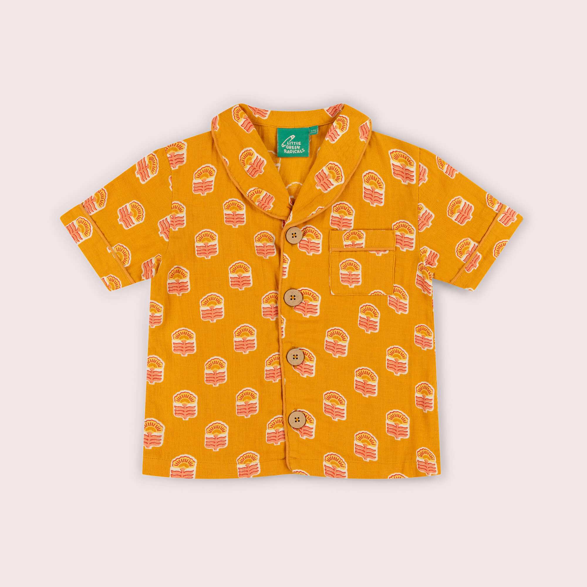 Golden Flowers Pyjama Shorts Set NOT AVAILABLE USA/CAN/AUS Gold / 8-9y