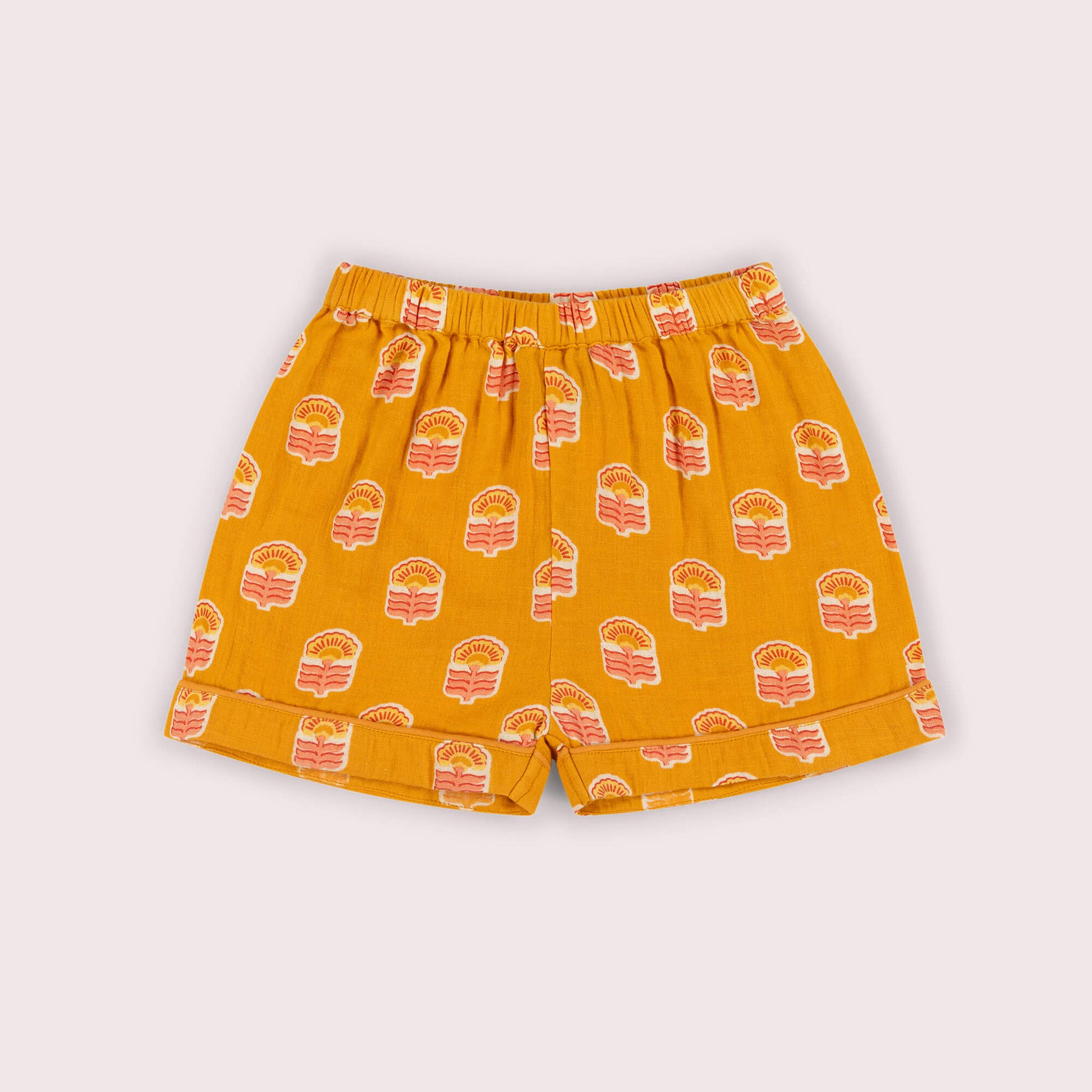 Golden Flowers Pyjama Shorts Set NOT AVAILABLE USA/CAN/AUS Gold / 8-9y