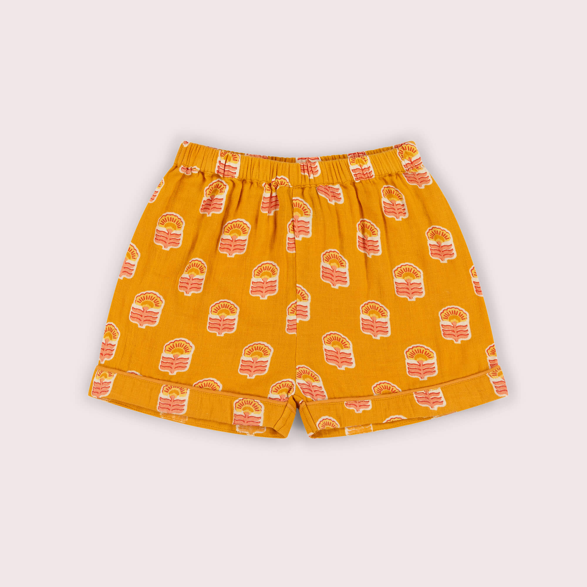 Golden Flowers Pyjama Shorts Set NOT AVAILABLE USA/CAN/AUS Gold / 8-9y