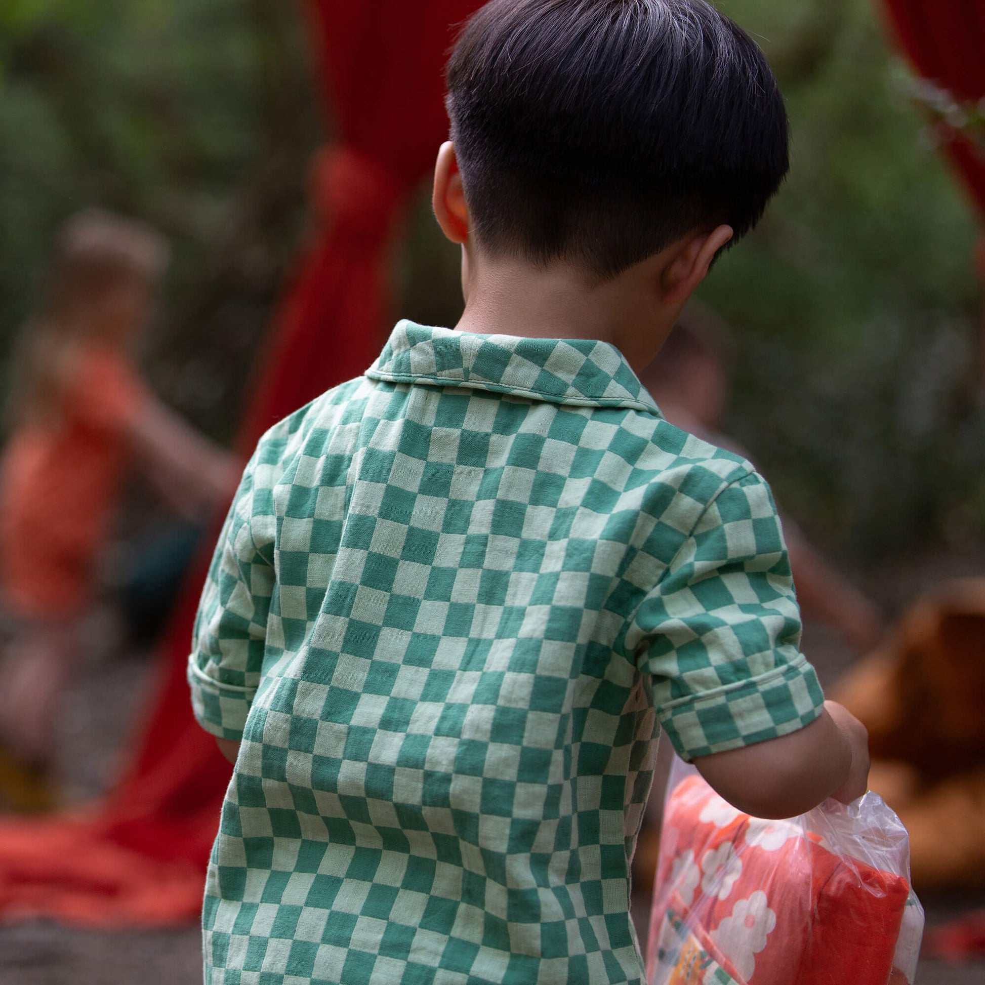 Green Check Pyjama Shorts Set NOT AVAILABLE USA/CAN/AUS Green / 8-9y