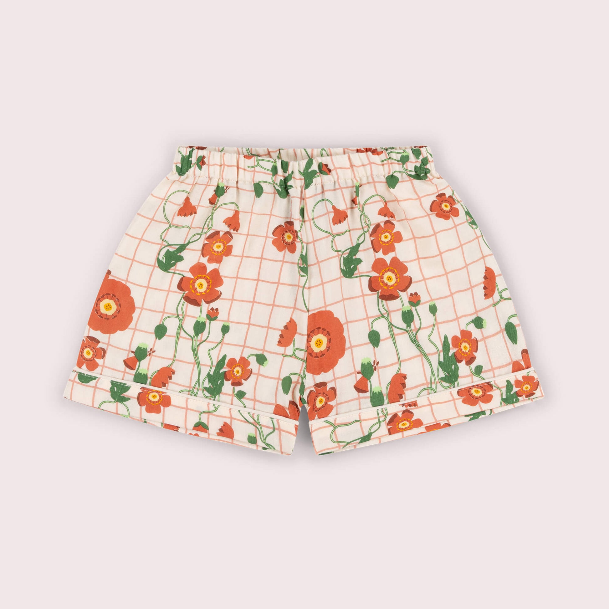 Cream Wild Poppies Pyjama Shorts Set NOT AVAILABLE USA/CAN/AUS Cream / 8-9y