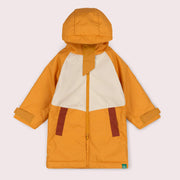 Gold Colour Block Recycled Waterproof Robe Gold / 5-8y