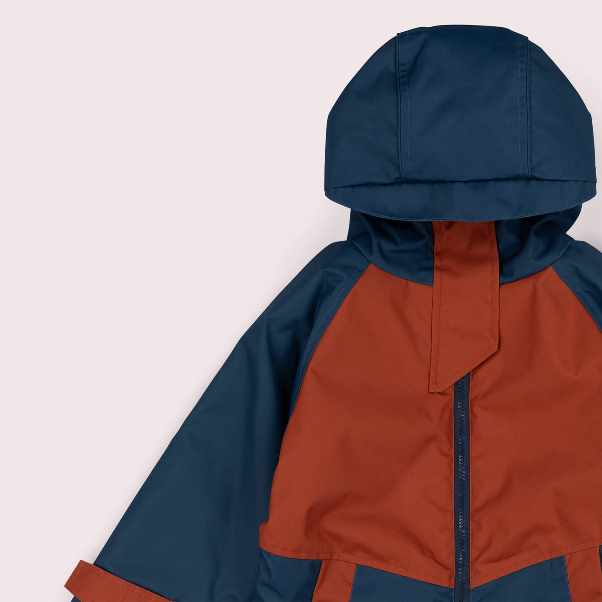 Navy Colour Block Recycled Waterproof Robe Navy / 5-8y