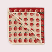 Red Apples Hooded Towel Cream / one size