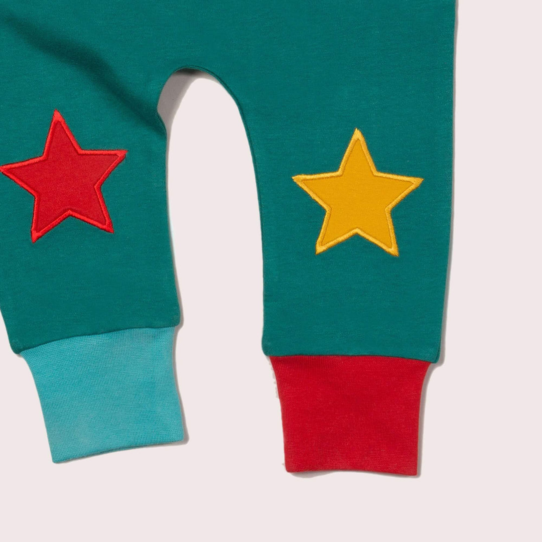 Sea Green Knee Patch Star Joggers