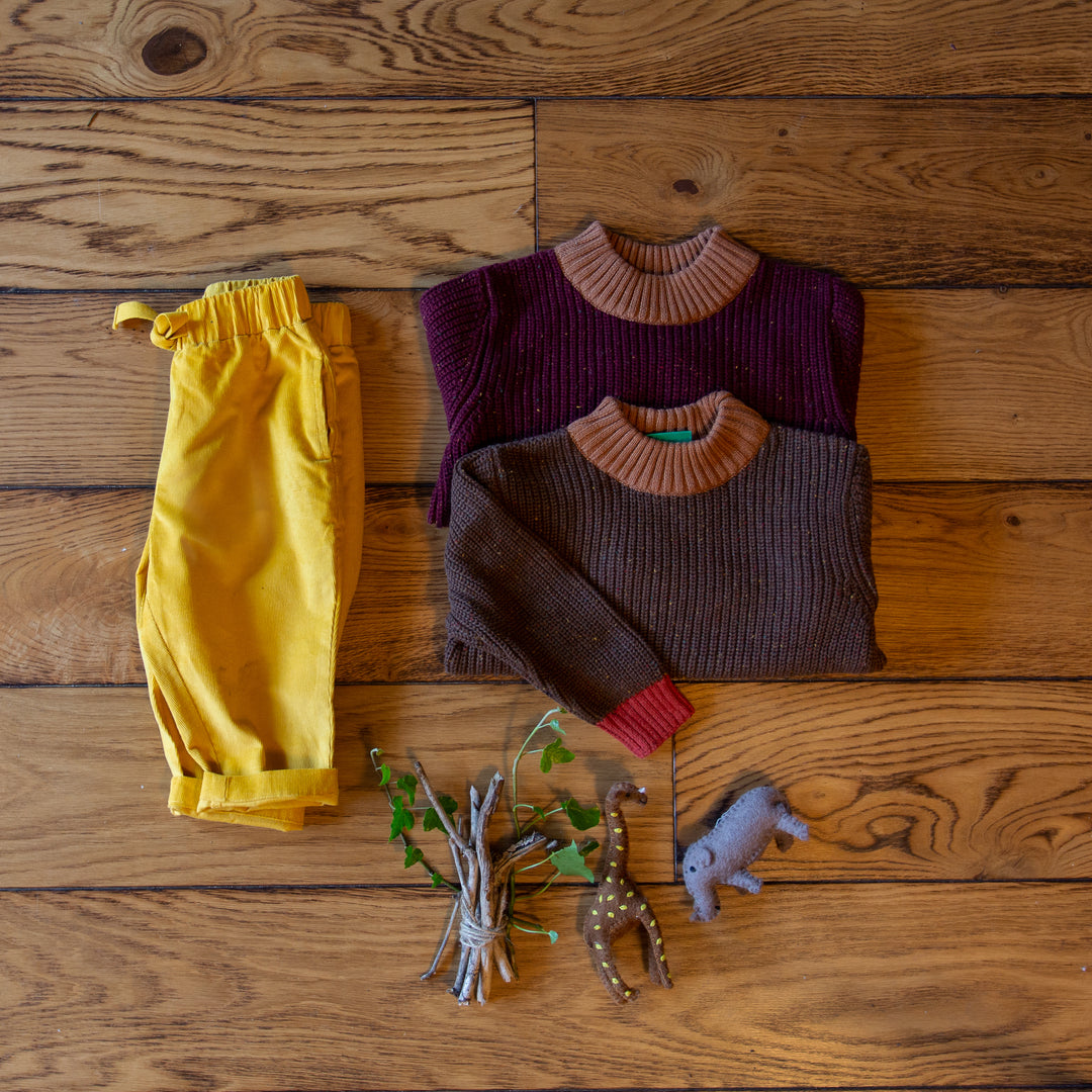 From One To Another Berry Snuggly Knitted Jumper