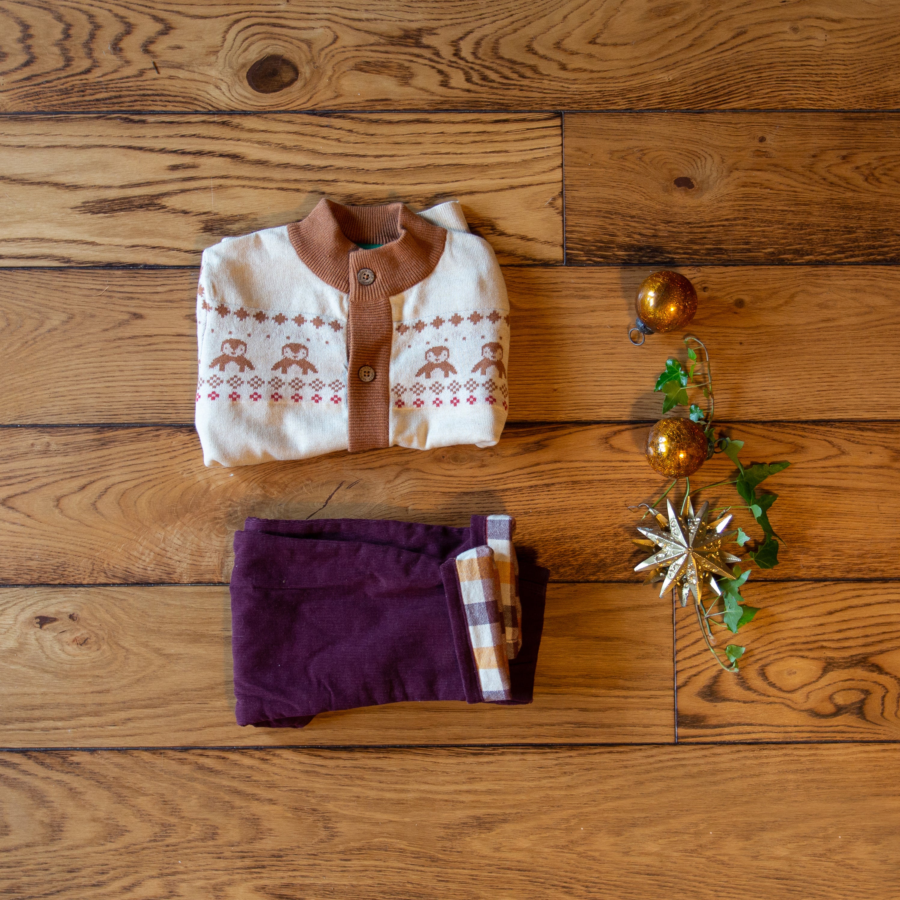 From One To Another Fair Isle Penguin Knitted Cardigan