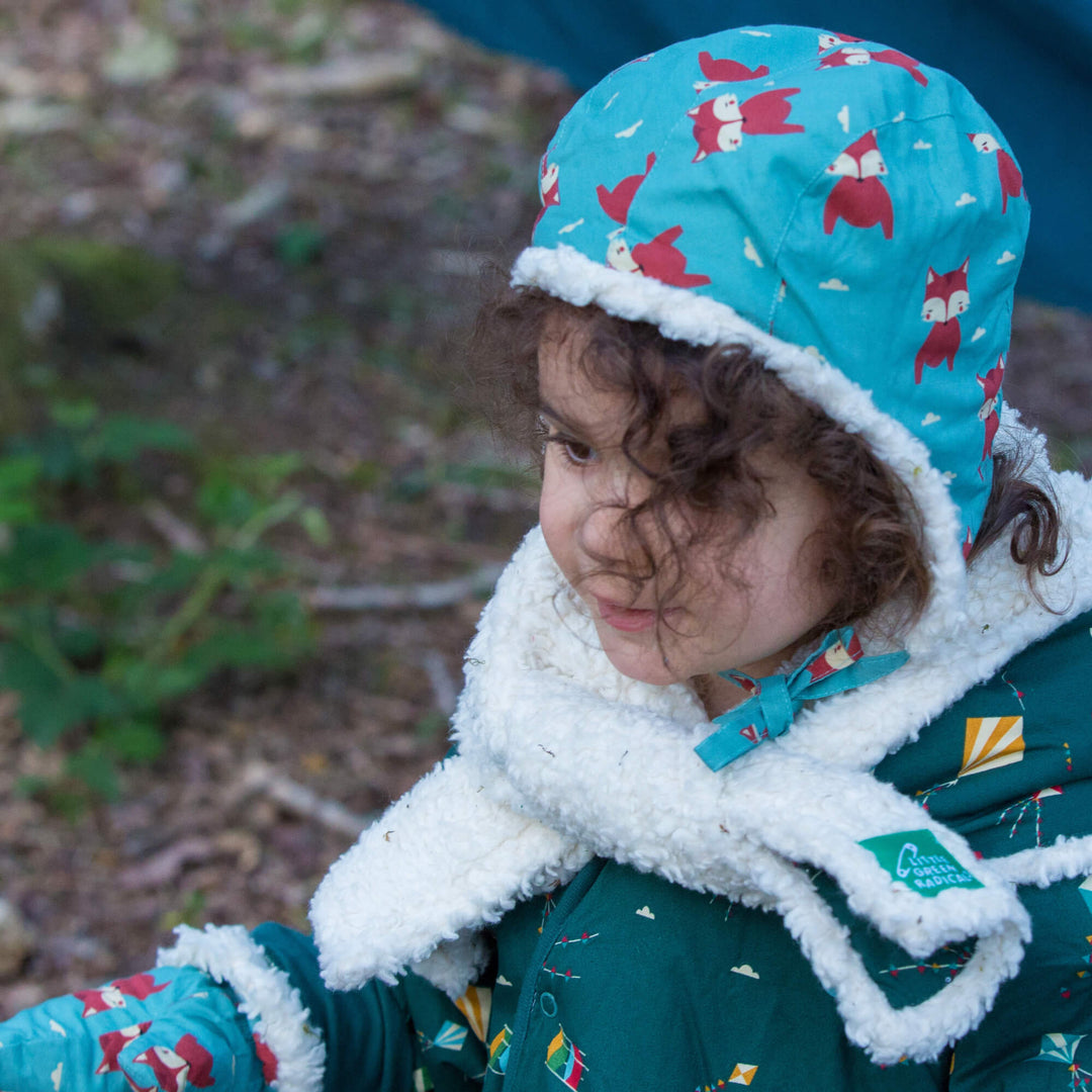 Night Time Foxes Sherpa Hat