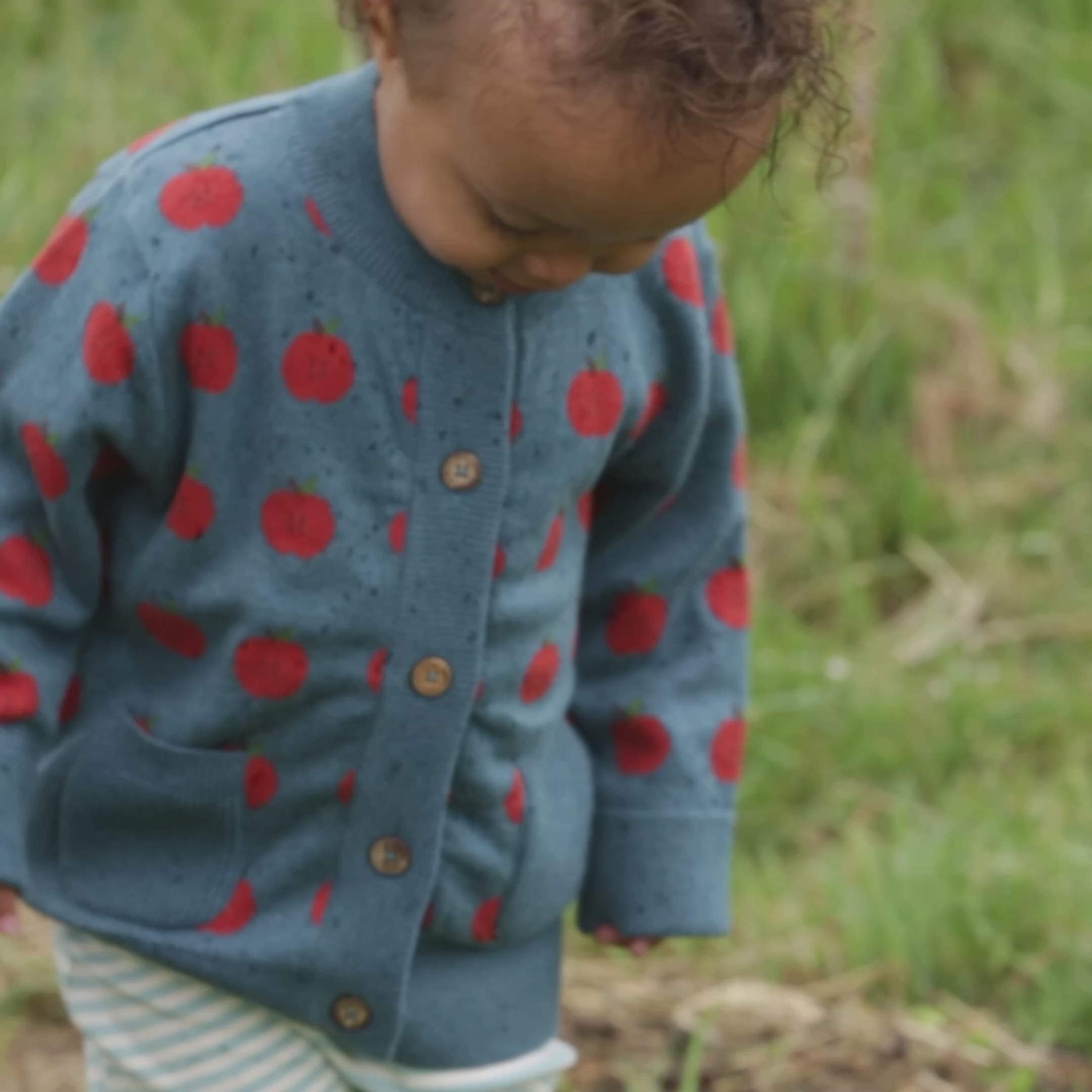 Load video: Apple A Day Knitted Cardigan