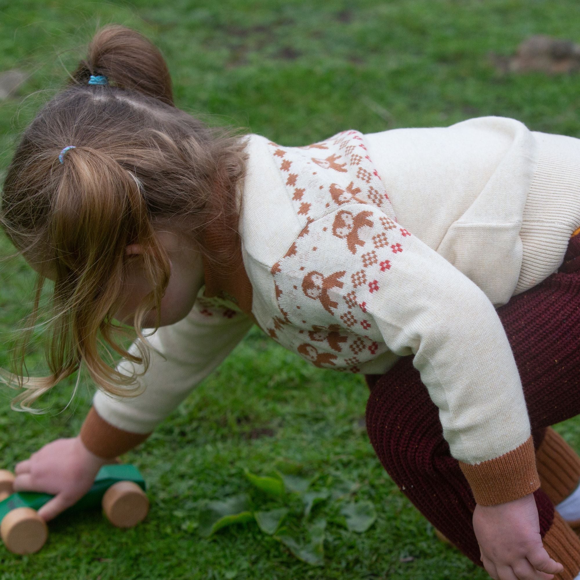 From One To Another Fair Isle Penguin Knitted Cardigan