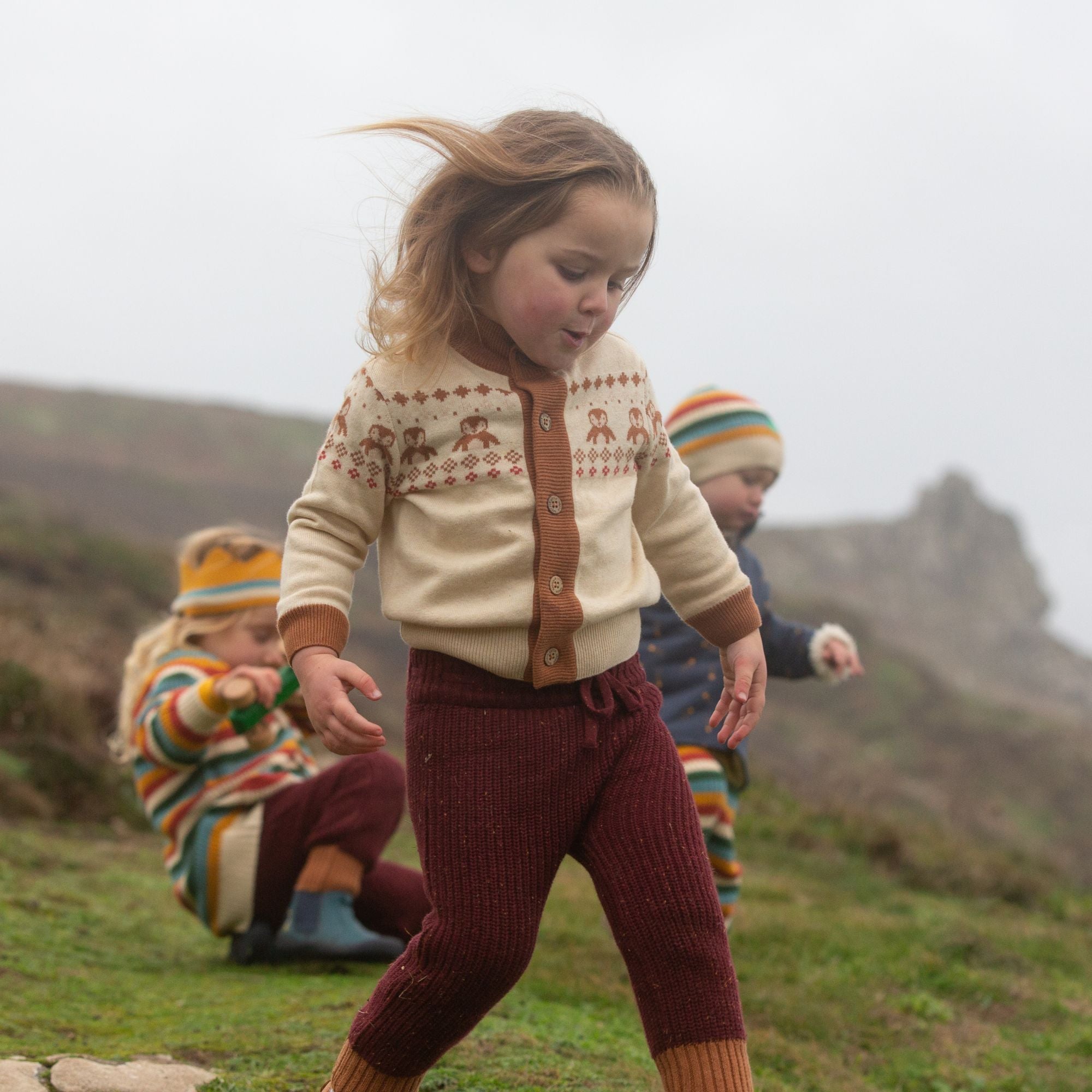 From One To Another Fair Isle Penguin Knitted Cardigan