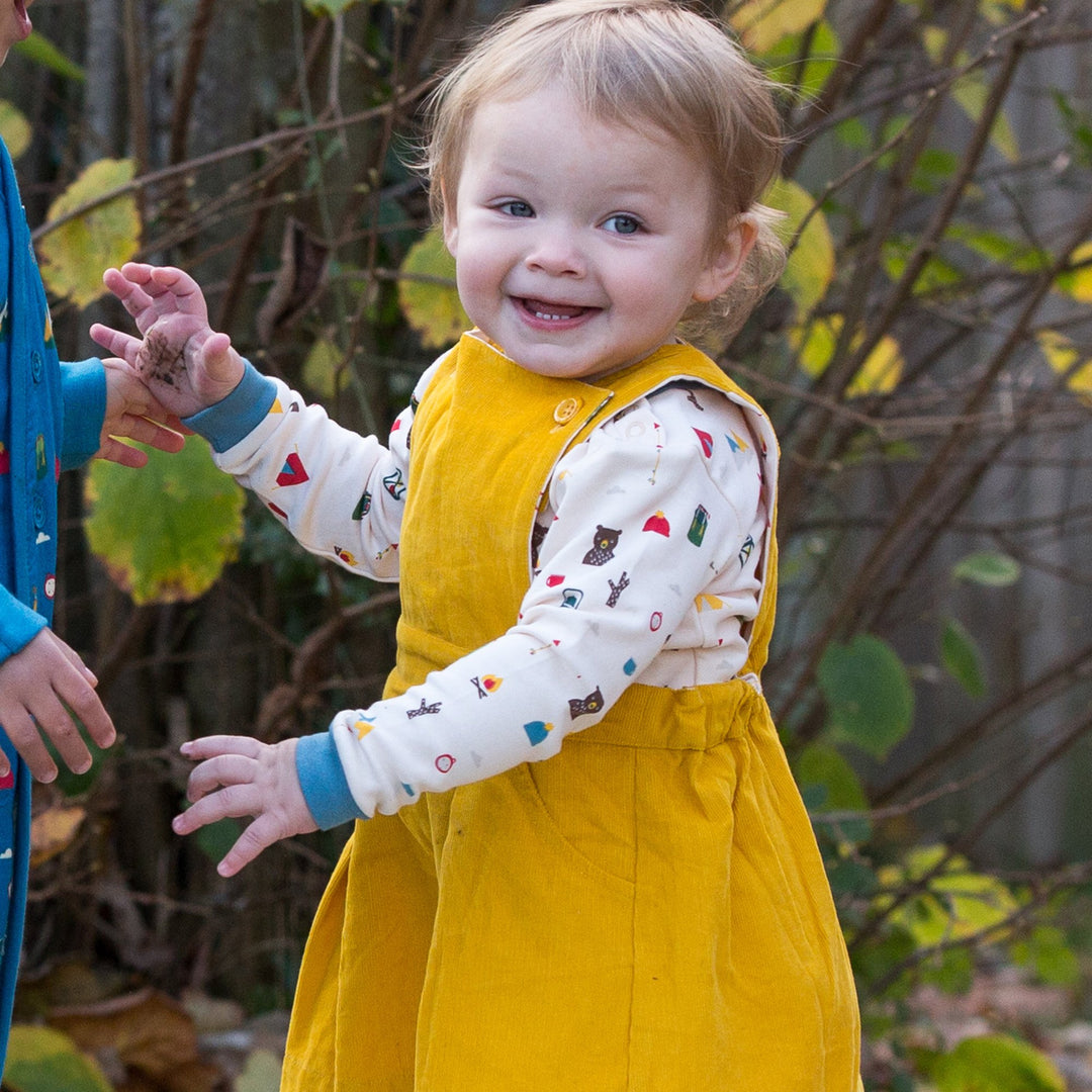 Gold Pinafore Dress