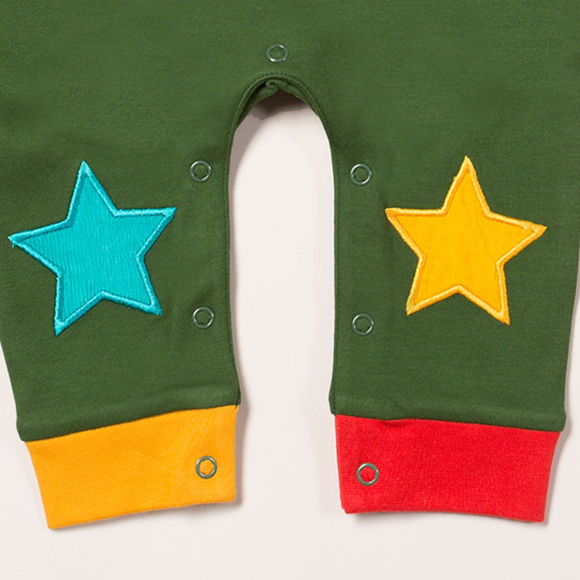 Woodland Green Star Dungarees