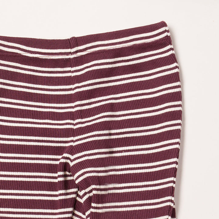 Plum Stripes Forever Rib Leggings