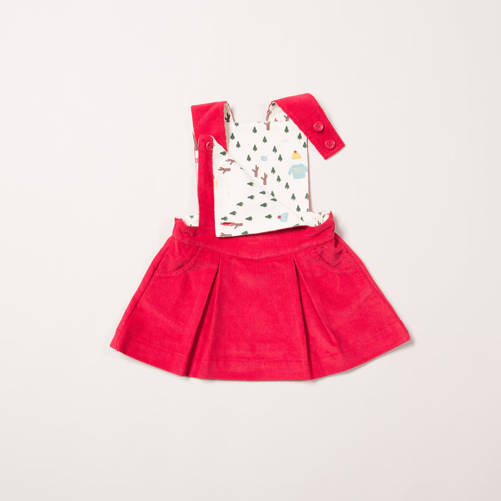 Respberry Woodland Adventure Pinafore Dress