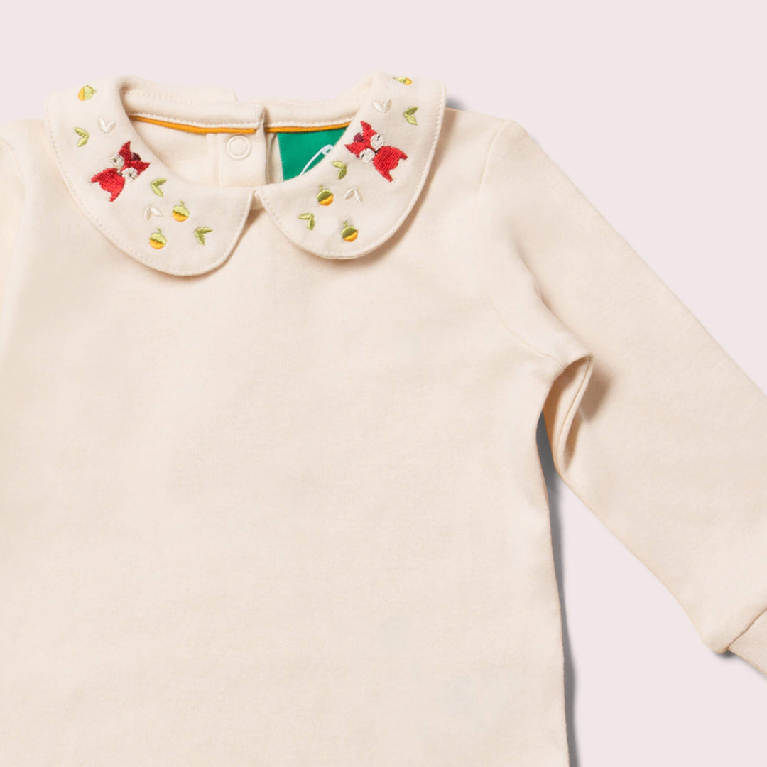 Autumn Fox Embroidered Baby Body