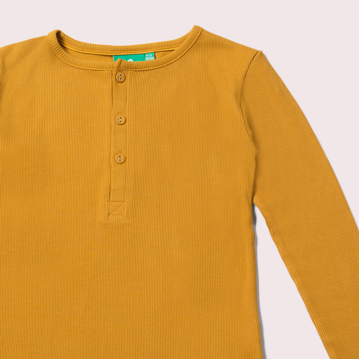 Golden Ochre Rib Long Sleeve T-Shirt