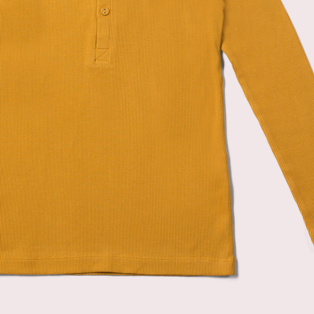 Golden Ochre Rib Long Sleeve T-Shirt