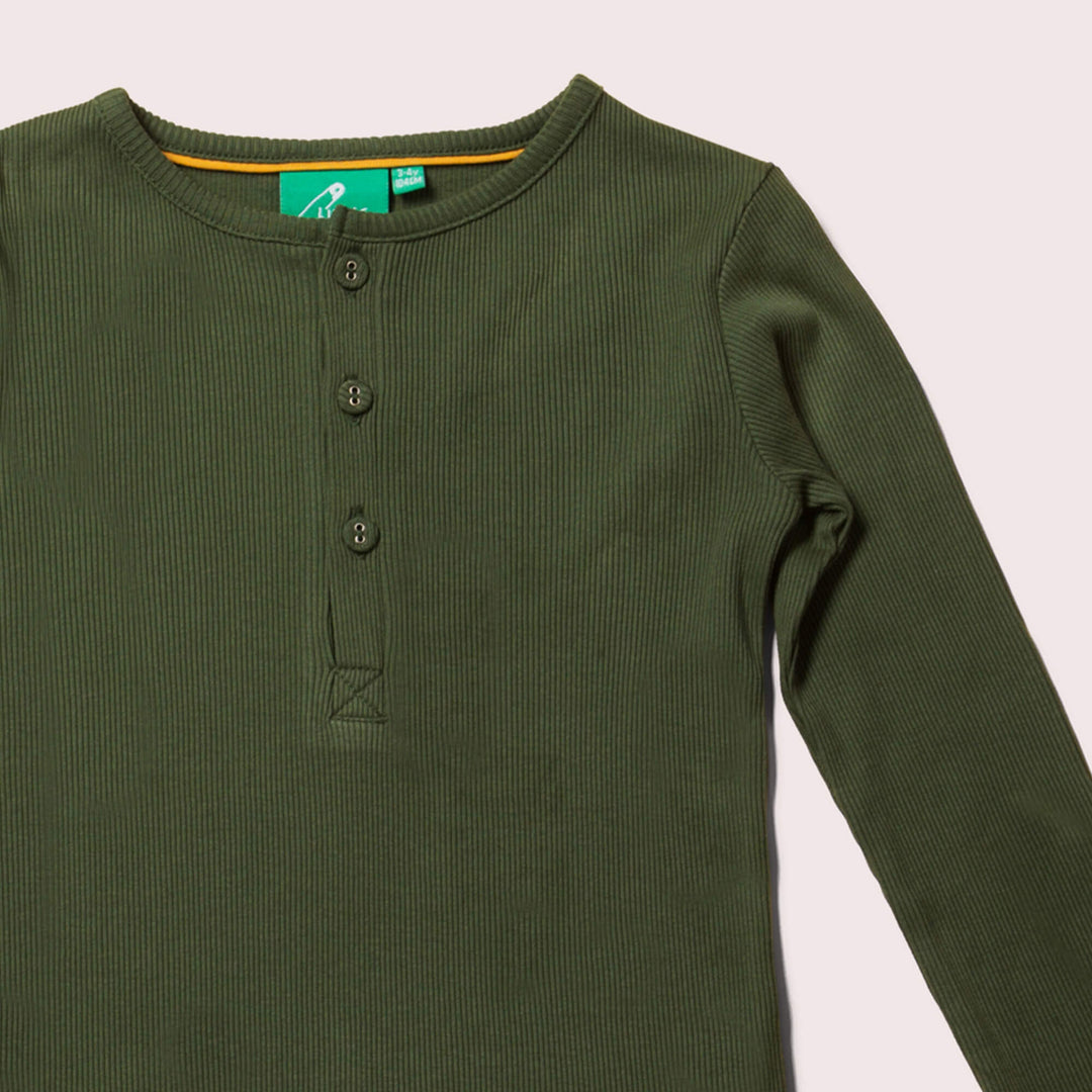 Olive Rib Long Sleeve T-Shirt