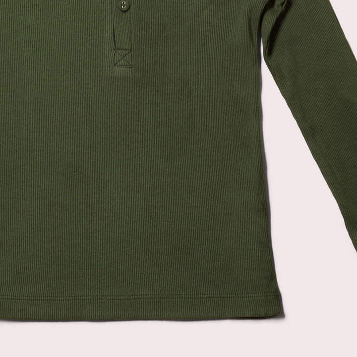 Olive Rib Long Sleeve T-Shirt