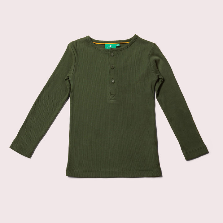 Olive Rib Long Sleeve T-Shirt