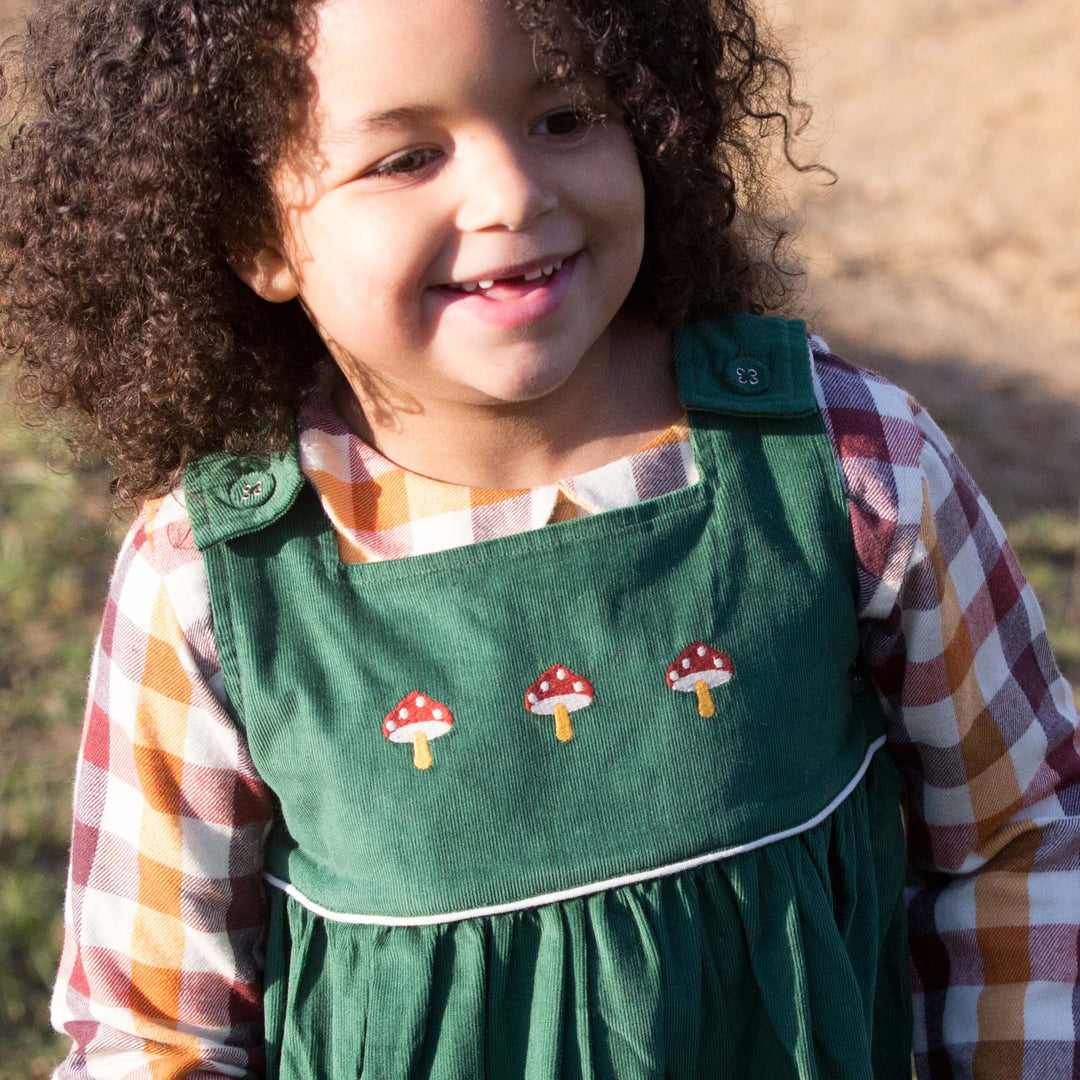 Autumn Leaves Checked Peter Pan Collar Blouse