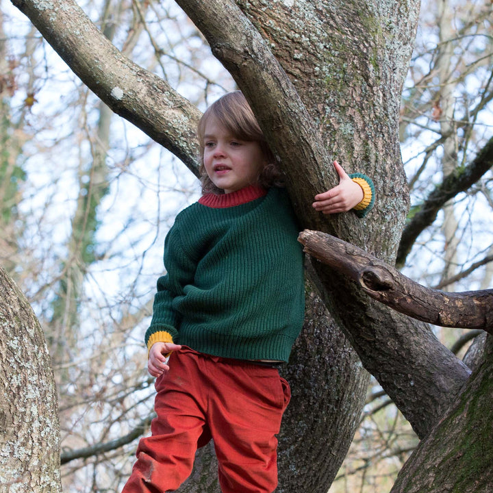 From One To Another Olive Snuggly Knitted Jumper