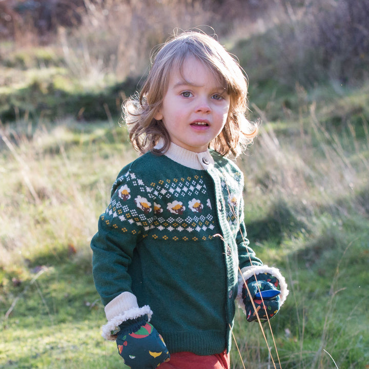 From One To Another Fair Isle Sheep Knitted Cardigan