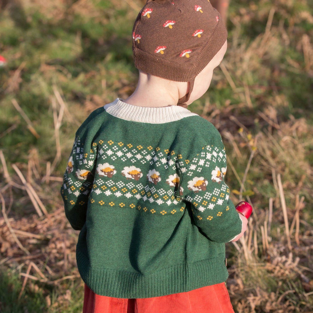 From One To Another Fair Isle Sheep Knitted Cardigan