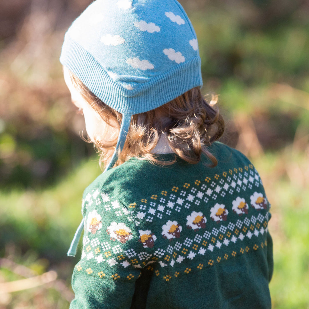 From One To Another Fair Isle Sheep Knitted Cardigan