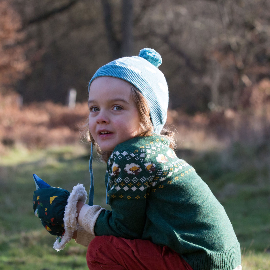 From One To Another Fair Isle Sheep Knitted Cardigan