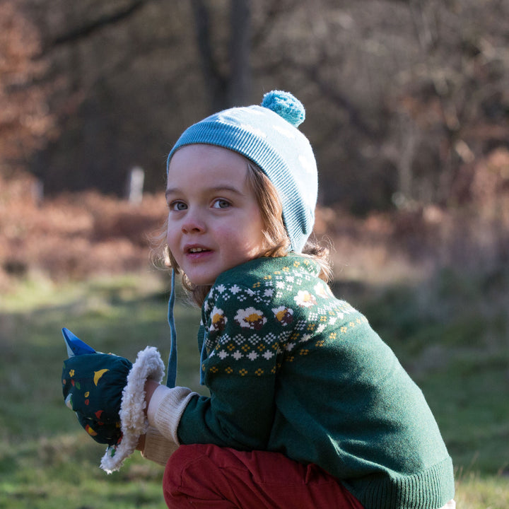 From One To Another Fair Isle Sheep Knitted Cardigan