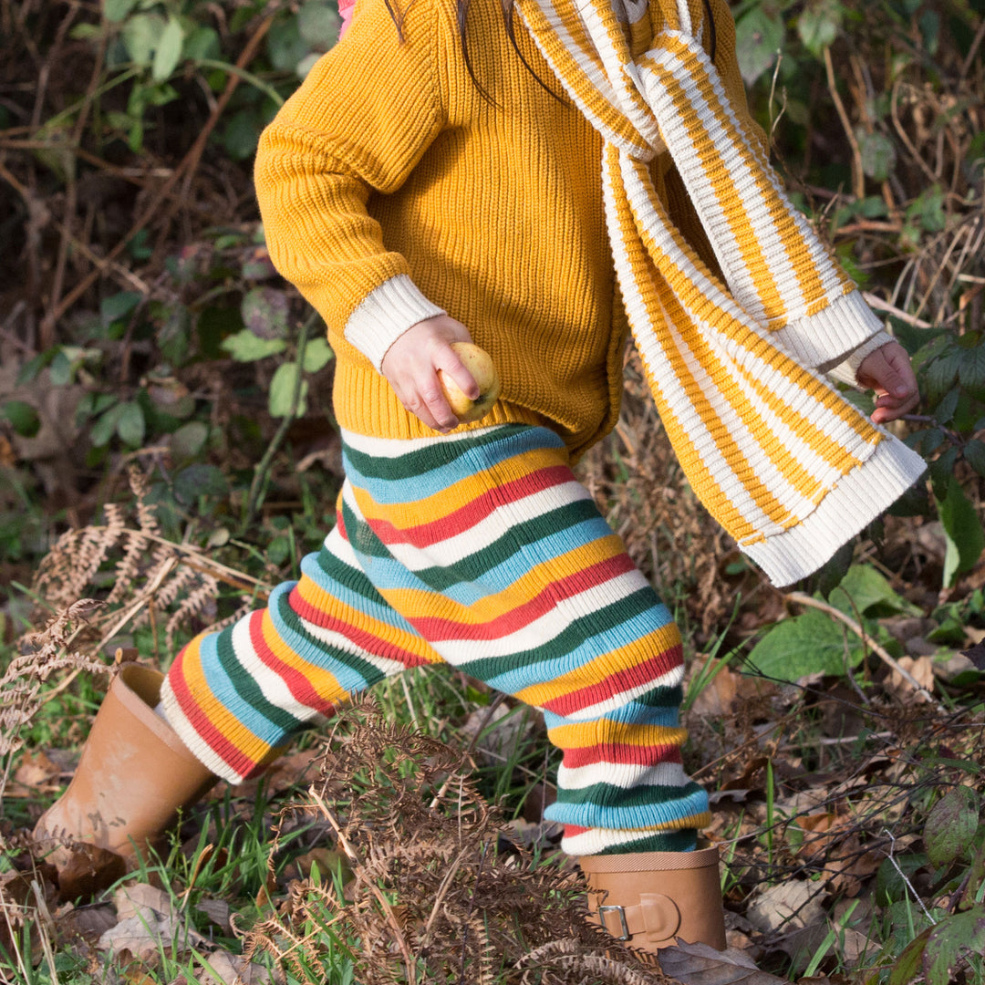 Rainbow Striped Knitted Joggers