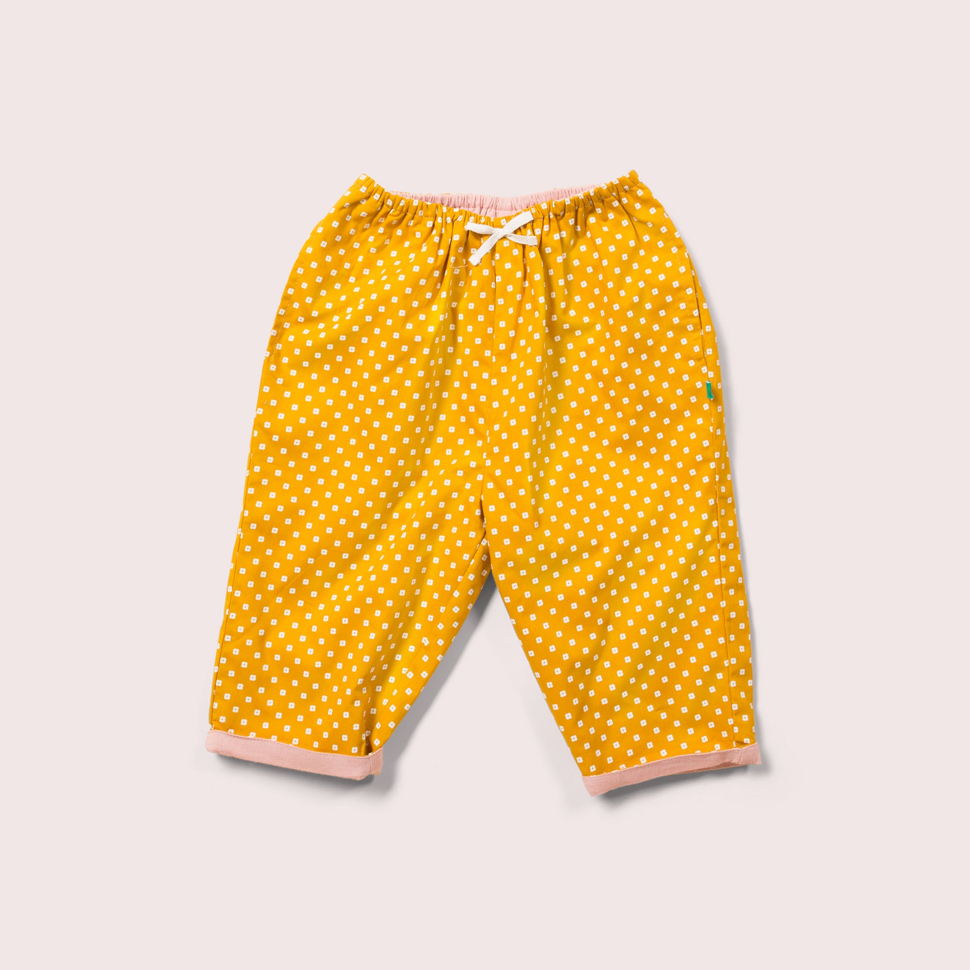 Golden Flowers Loose Reversible Pull On Trousers