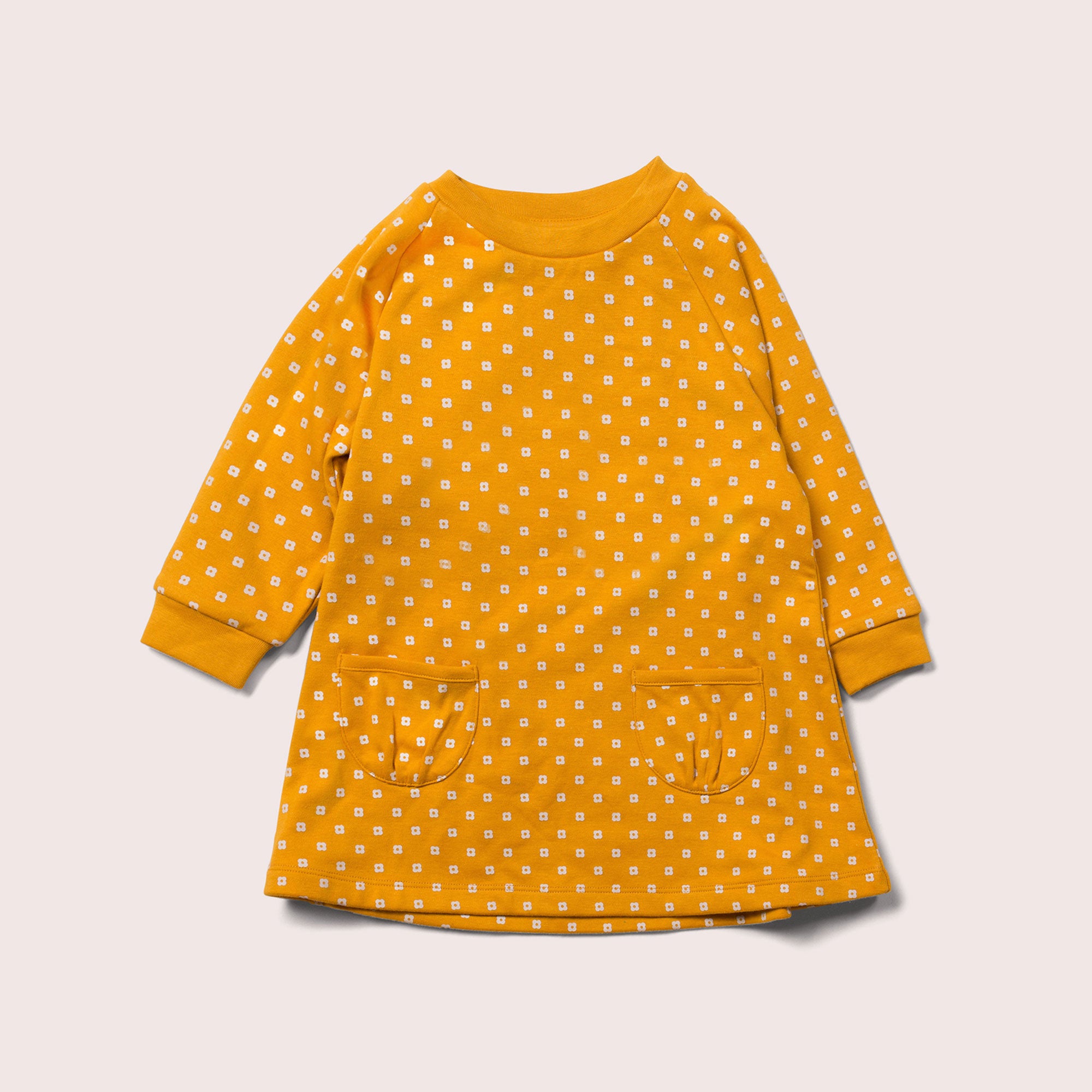 Golden Flowers Snuggle Pocket Dress