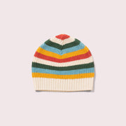 Rainbow Striped Knitted Beanie Hat