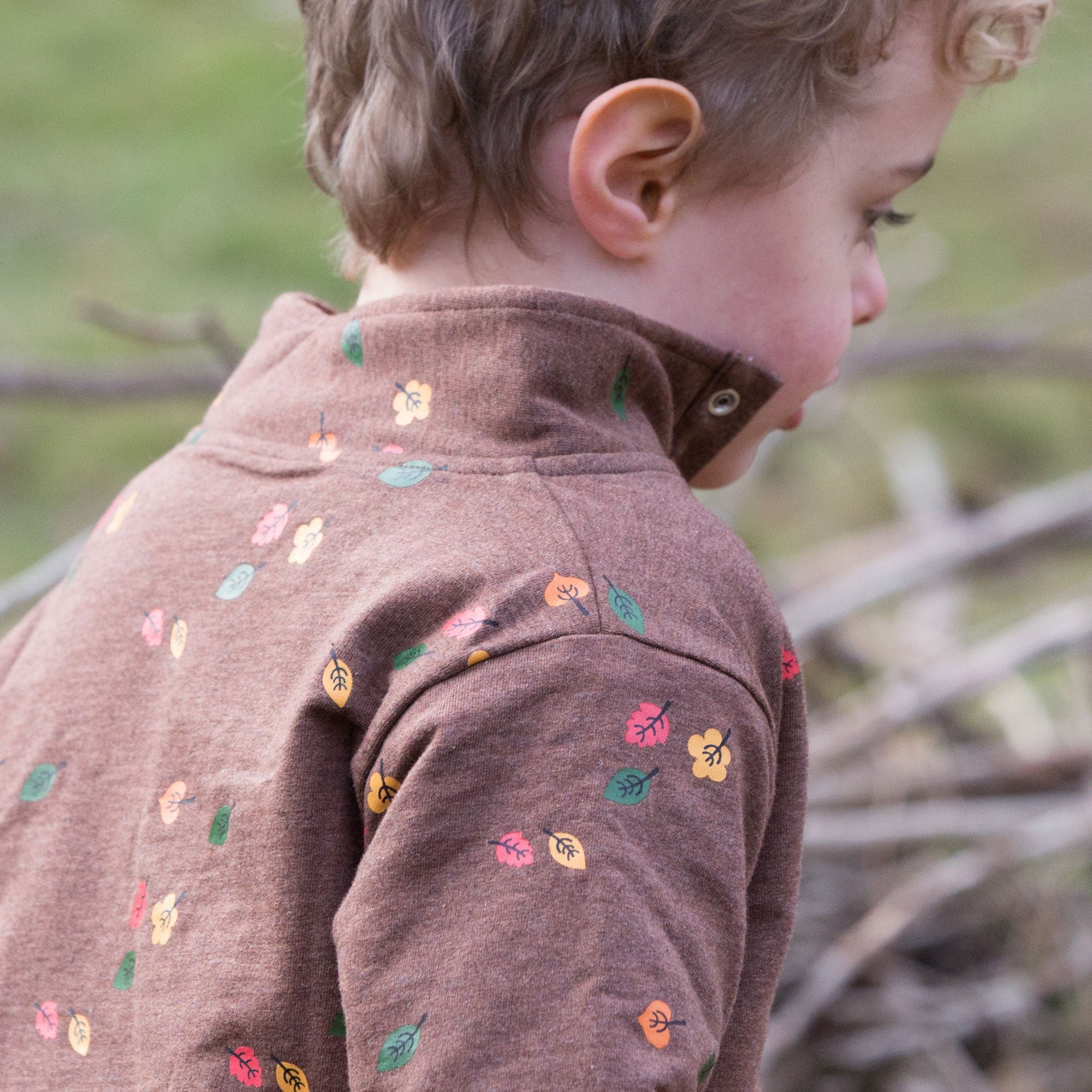 Falling Leaves Reversible Sherpa Jacket