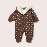 Autumn Birds Sherpa Lined Snowsuit