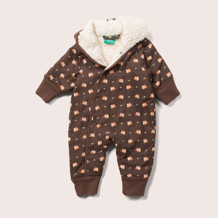 Autumn Birds Sherpa Lined Snowsuit