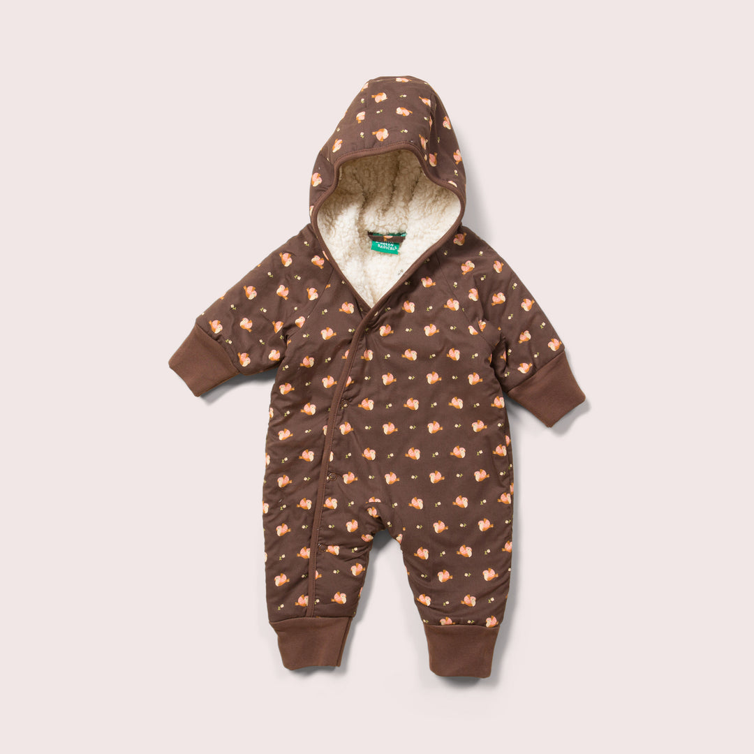 Autumn Birds Sherpa Lined Snowsuit