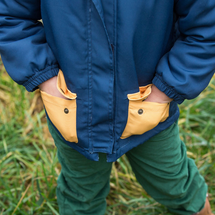 Navy Recycled Waterproof Winter Coat