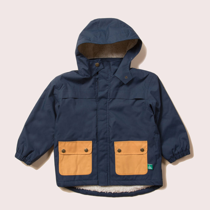 Navy Recycled Waterproof Winter Coat