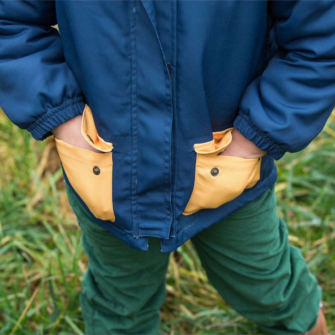 Navy Recycled Waterproof Winter Coat