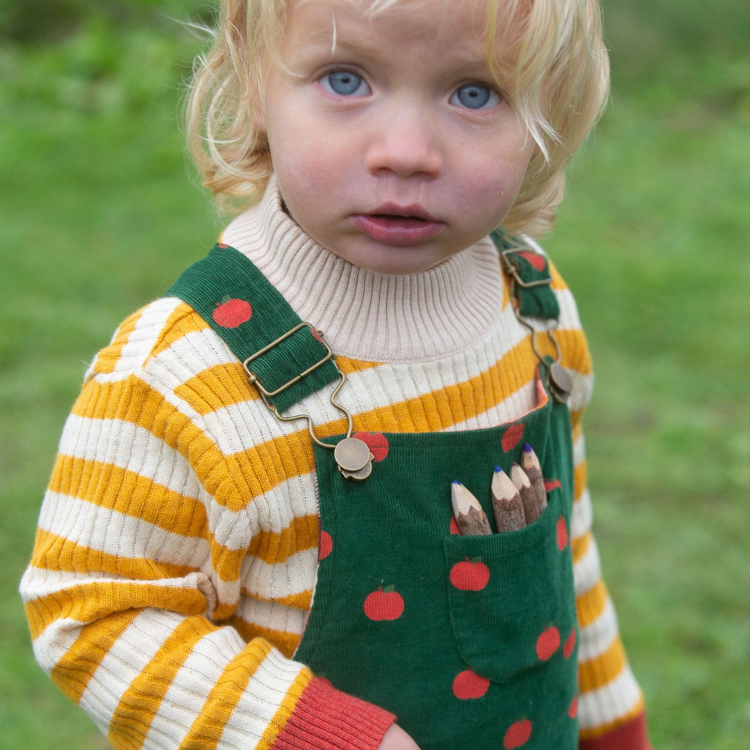 From One To Another Gold Striped Knitted Jumper