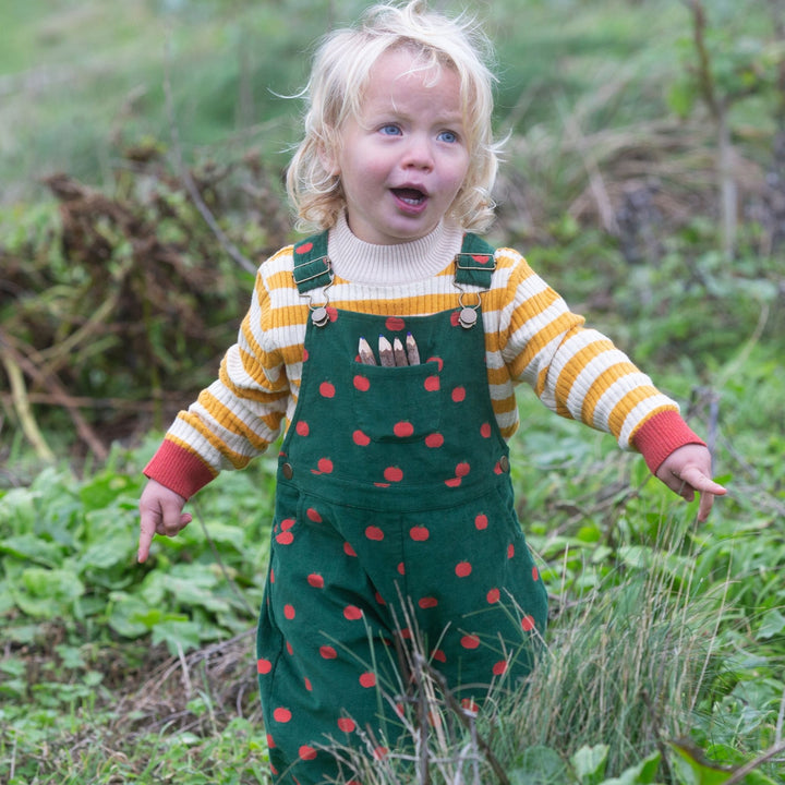 Apple Printed Classic Corduroy Dungarees